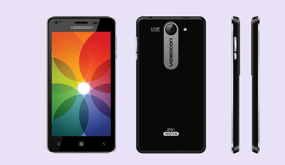 Videocon Z51 Nova launched at Rs 5,400, offers quad core CPU, 1 GB RAM